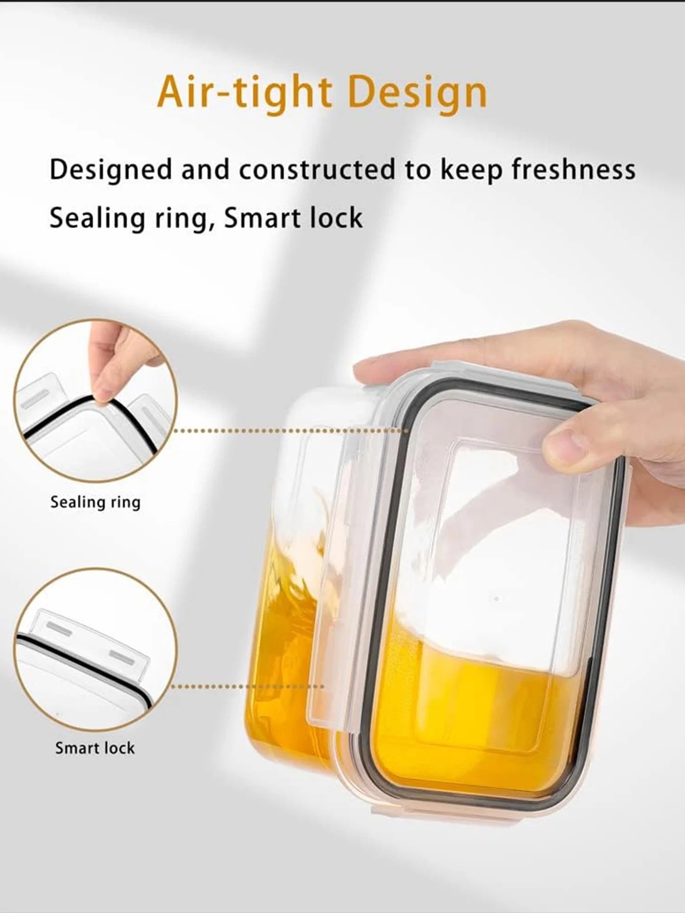 24pcs New Kitchen Sealed Storage Box  Comes with Convenience Stickers