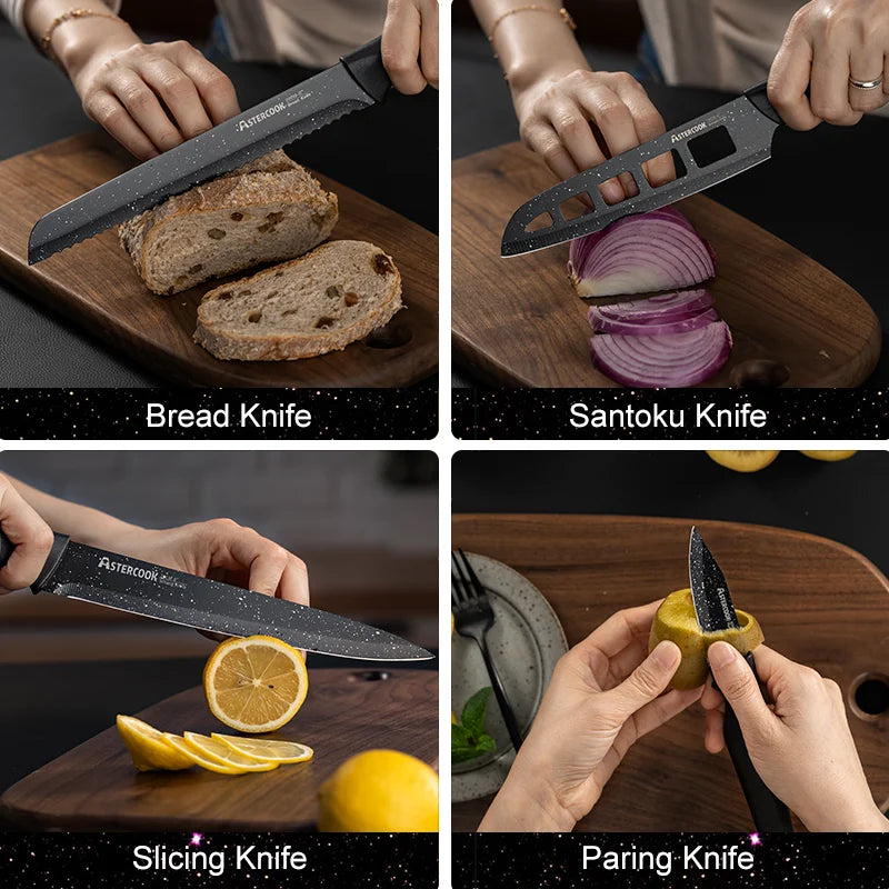6PCS/   star Kitchen Knives Sets
