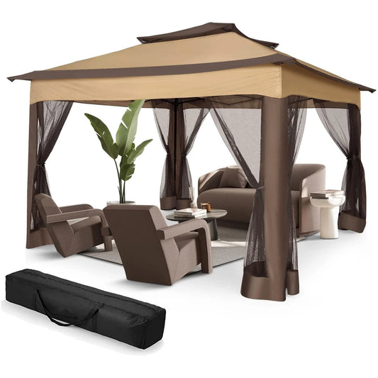 12x12 Pop up Gazebo on Clearance with Mosquito Netting,