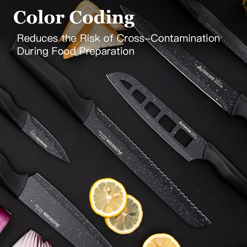 6PCS/   star Kitchen Knives Sets