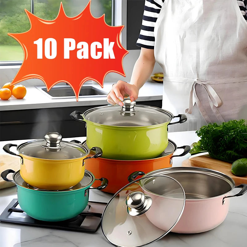 10-piece stainless steel cookware set,