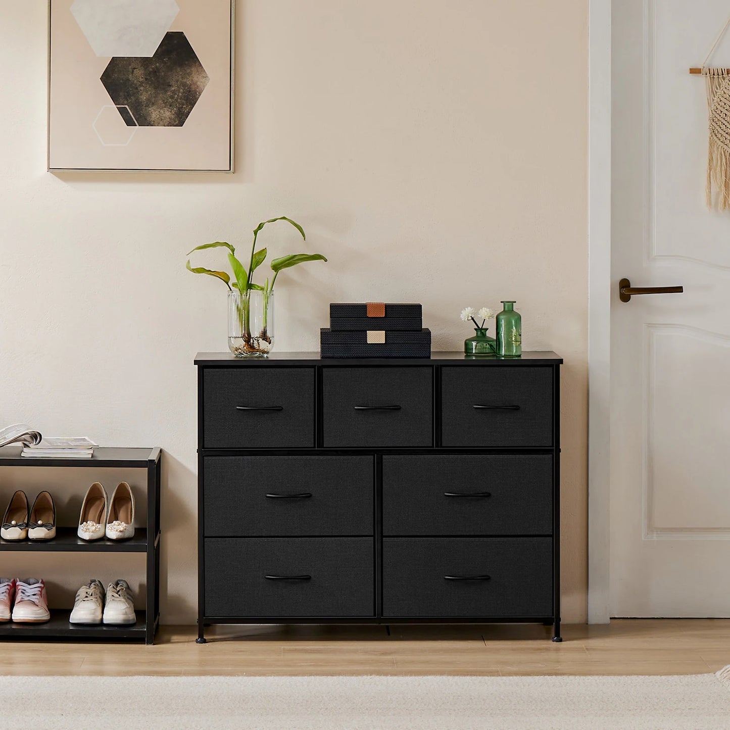 JHK Dresser For Bedroom With 7 Fabric Drawers