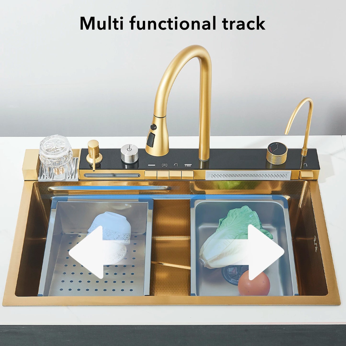 Golden Smart Digital Display Integrated Kitchen