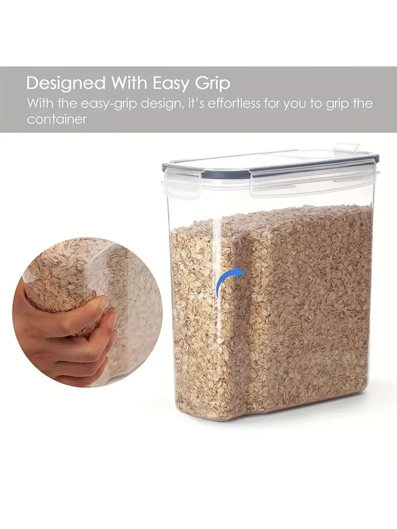 4pcs4l  Large Food Storage Containers With Lids,