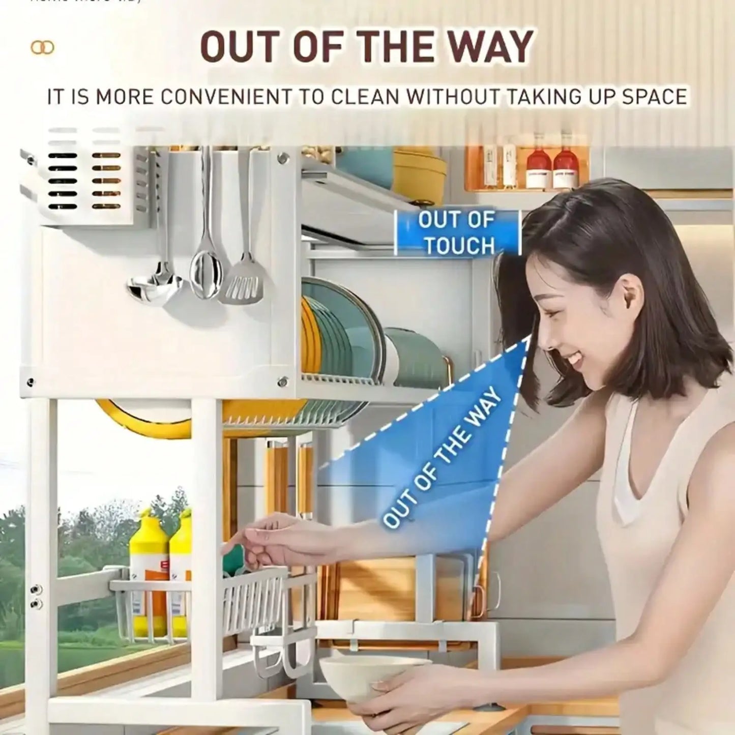 Double-Layer Kitchen Counter Dish Rack;