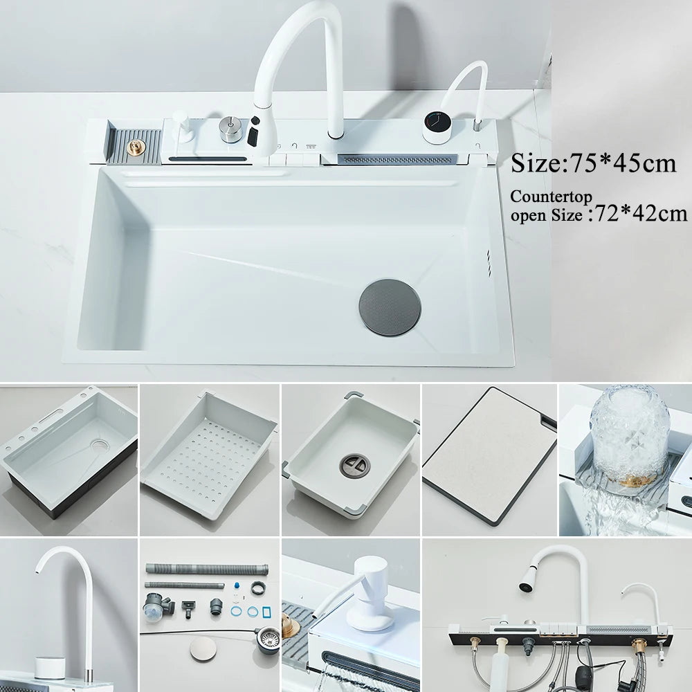 304 Stainless Steel Waterfall Kitchen