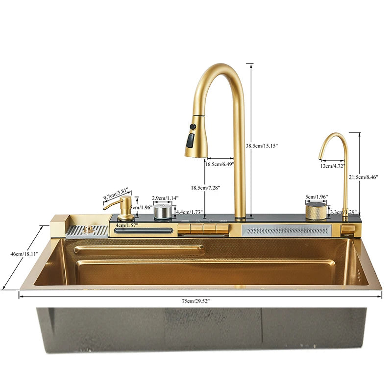 Golden Smart Digital Display Integrated Kitchen