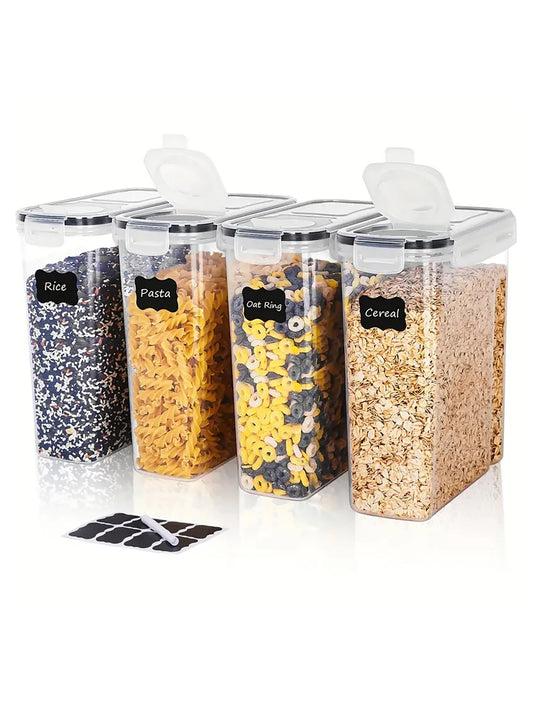 4pcs4l  Large Food Storage Containers With Lids,