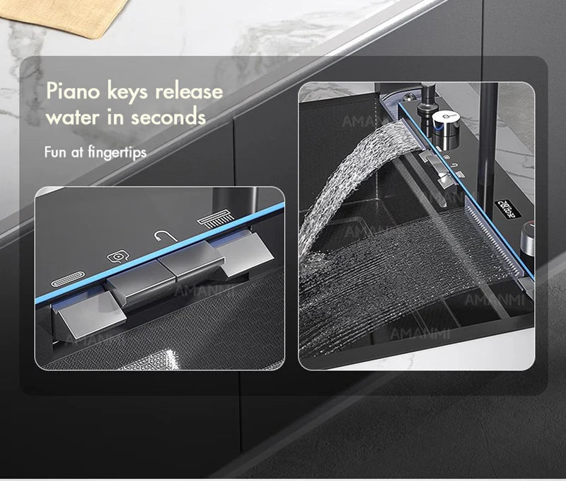 304 Stainless Steel Waterfall Kitchen