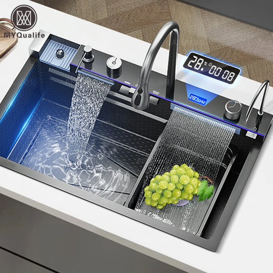 304 Stainless Steel Waterfall Kitchen