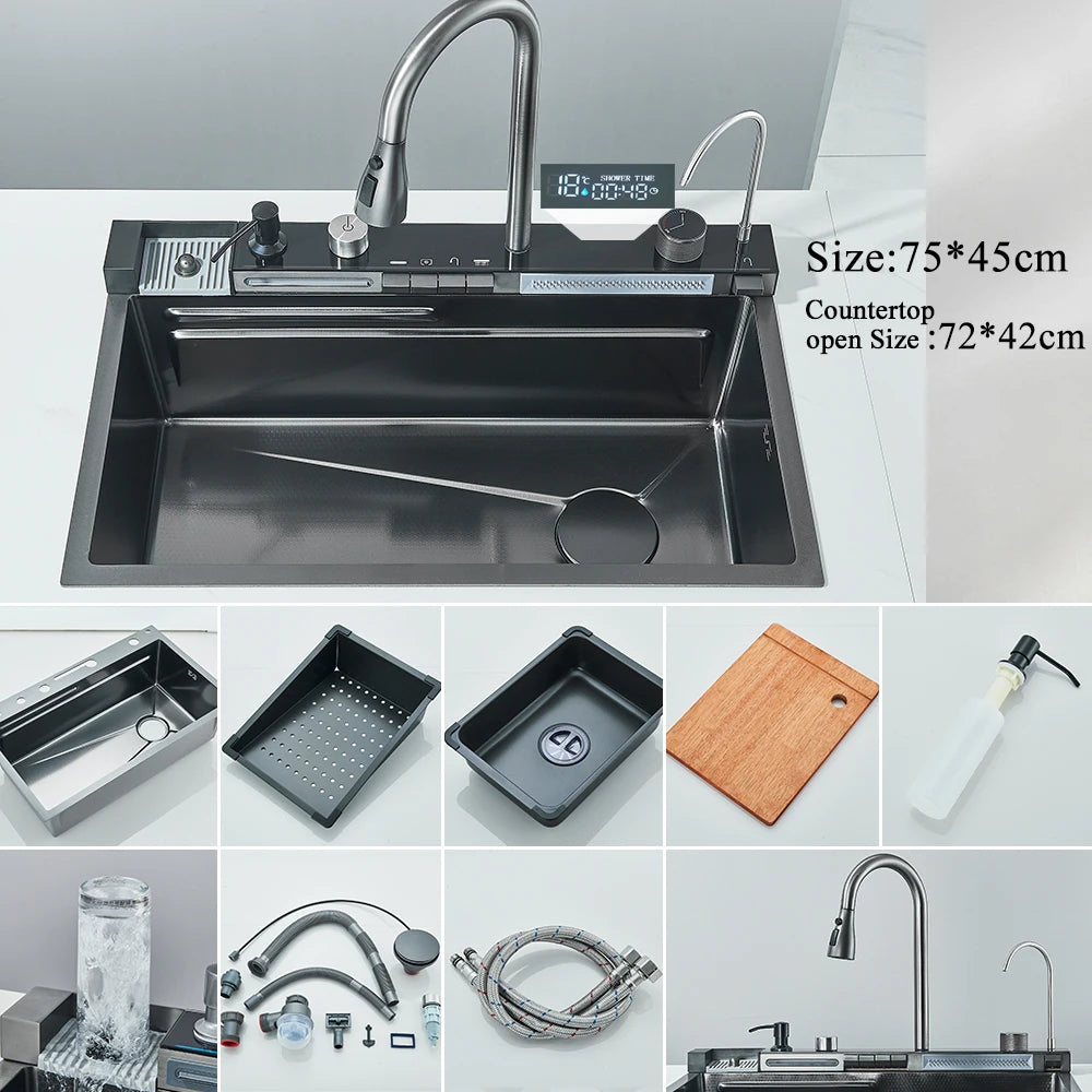 Golden Smart Digital Display Integrated Kitchen