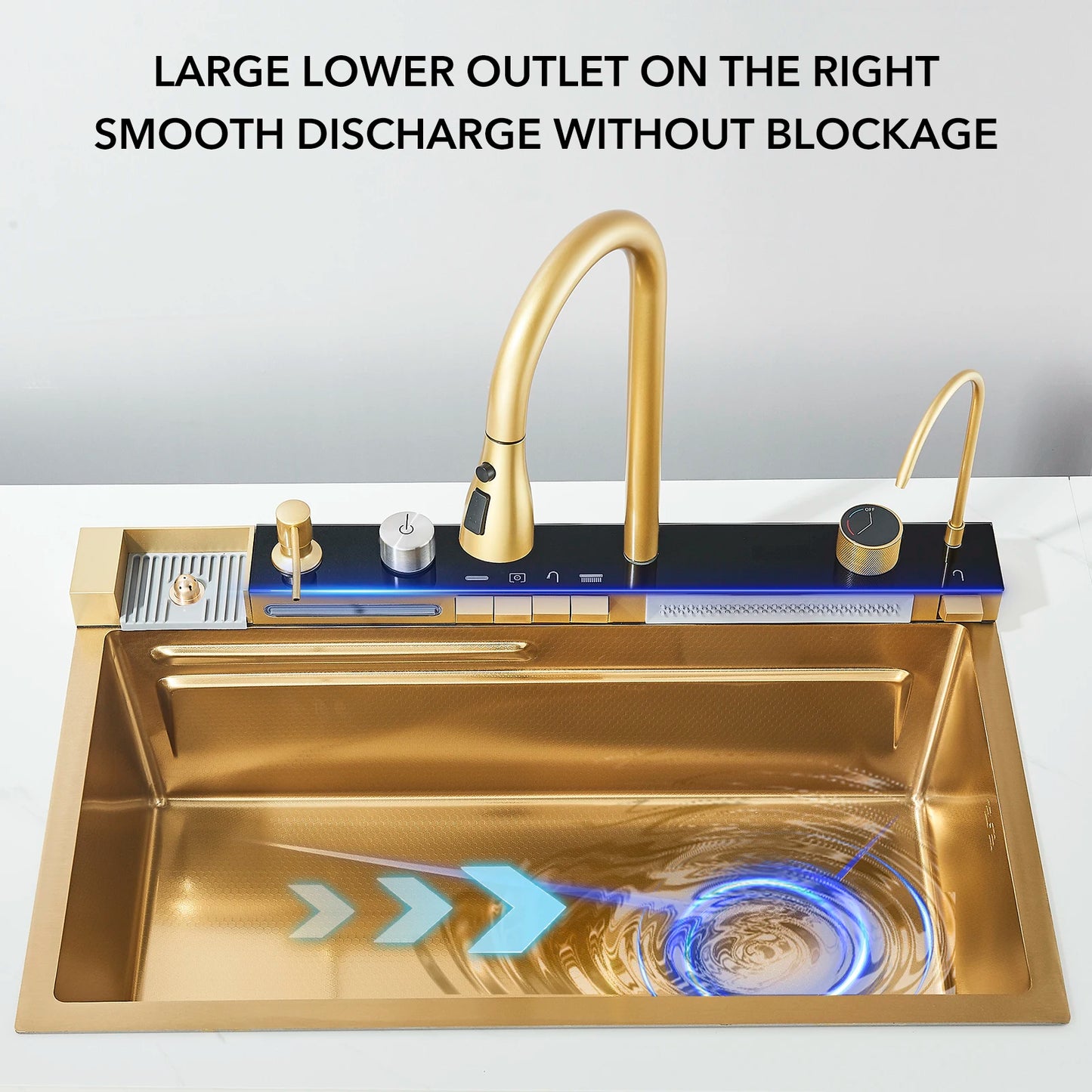 Golden Smart Digital Display Integrated Kitchen