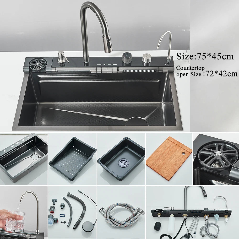 Golden Smart Digital Display Integrated Kitchen
