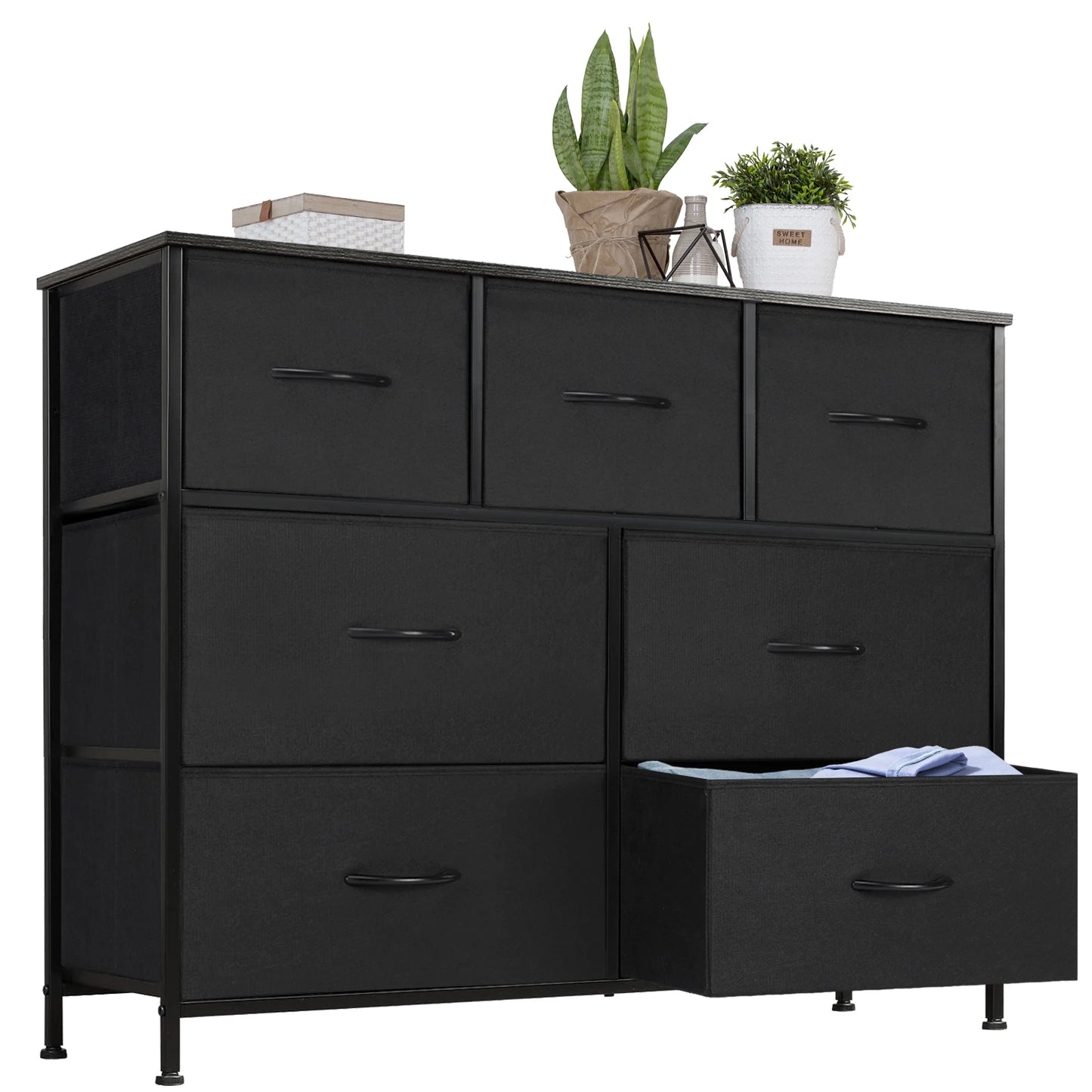 JHK Dresser For Bedroom With 7 Fabric Drawers