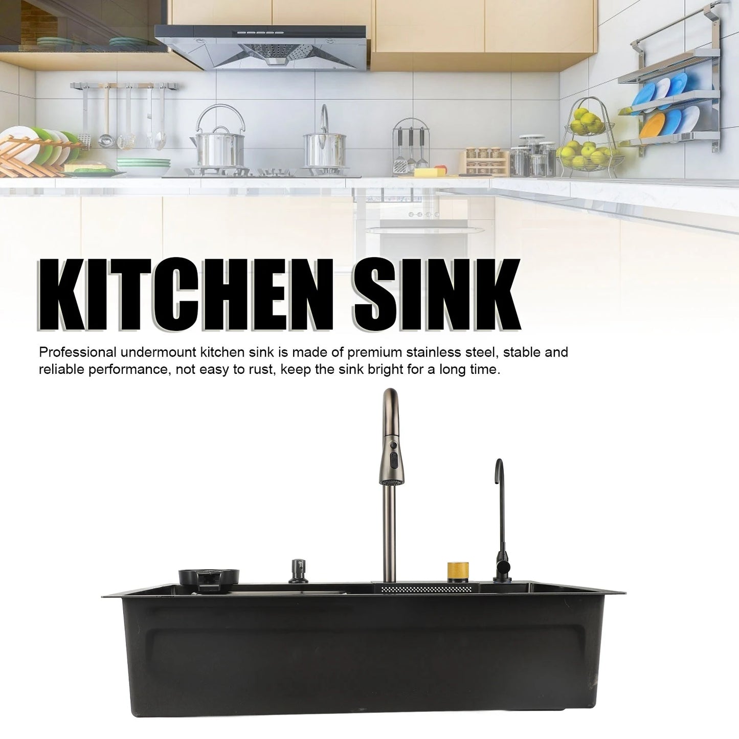 2025 The Newest  Thickened Large Capacity Undermount Stainless Steel Sink