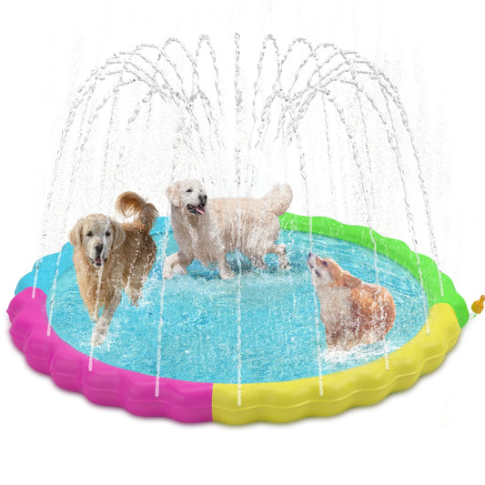 Splash Pad for Dogs, Non-Slip Splash Pad , Sprinkler Pool