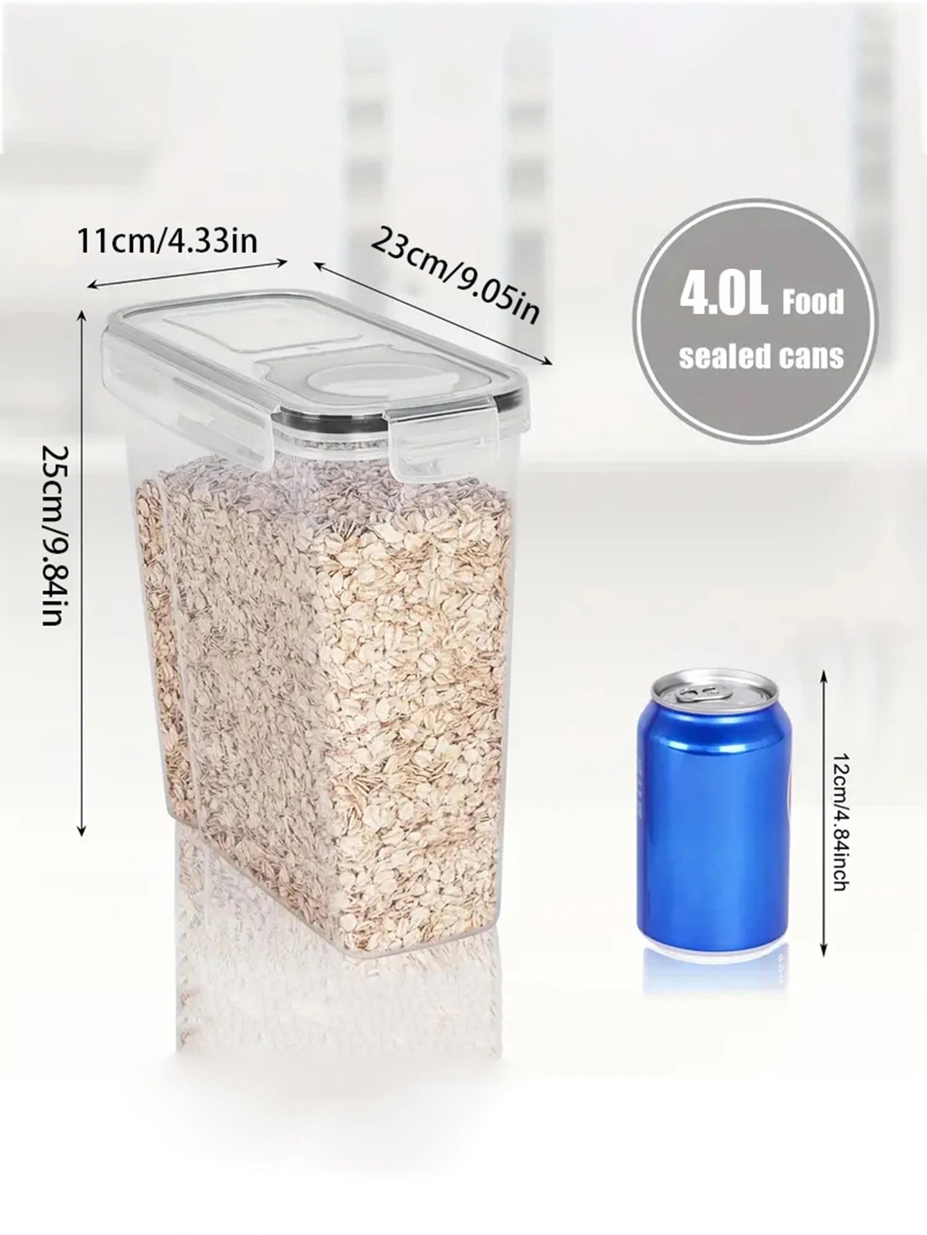 4pcs4l  Large Food Storage Containers With Lids,