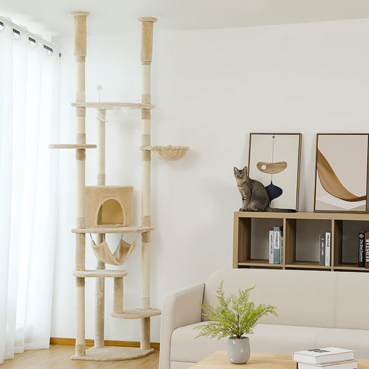 Safe Adjustable  236-258cm  Cat Tree Tower