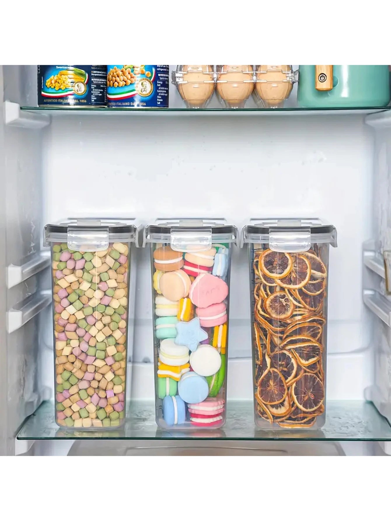 4pcs4l  Large Food Storage Containers With Lids,