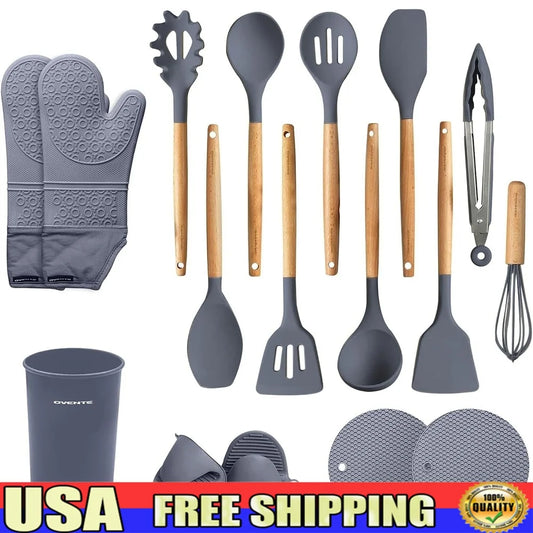 17pcs Silicone Kitchen Utensils Set