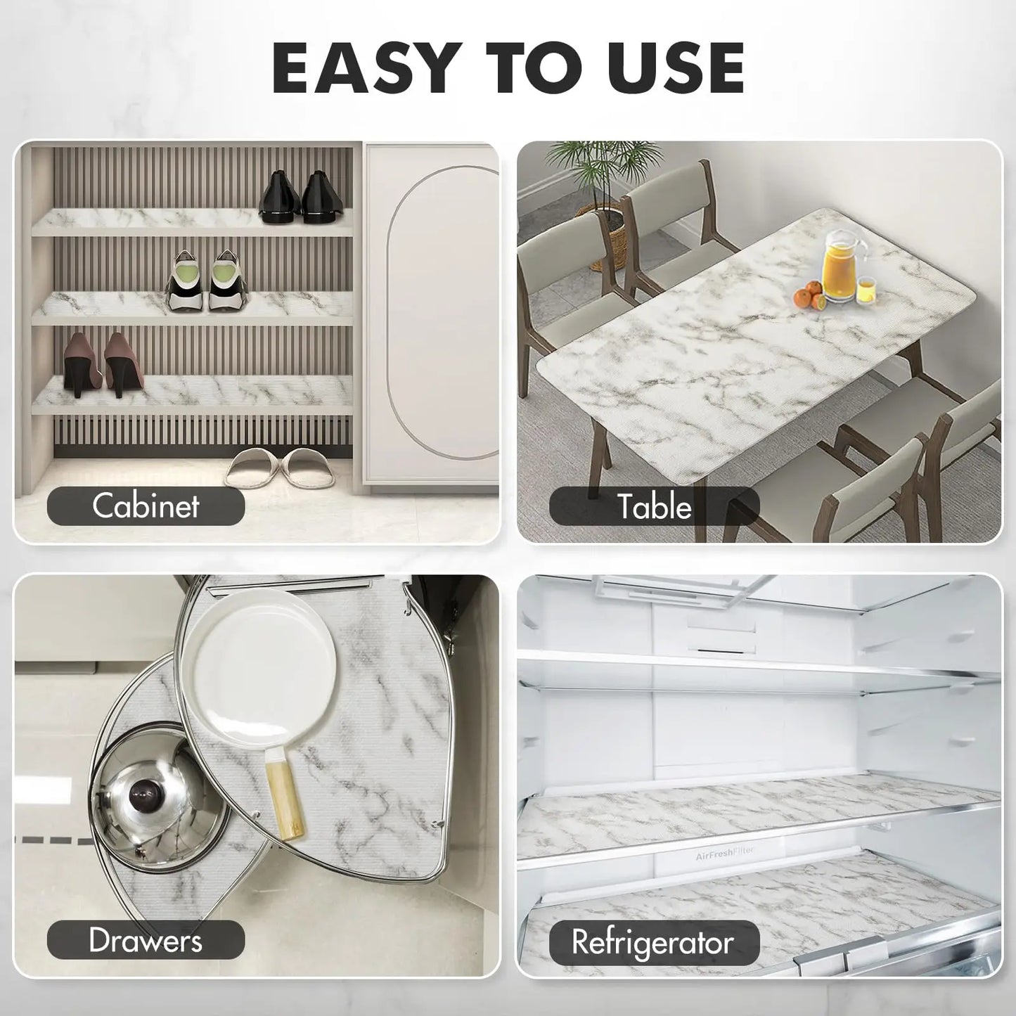 1pc Drawer and Shelf Liner for Kitchen Cabinet Non-Adhesive Non-Slip Waterproof Shelf Liner Easy to Clean for Shelves, Desks