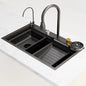 33 x 22 Inch Single Bowl Drop-In Kitchen Sink with-Down Sprayer