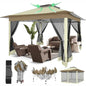 12x12 Pop up Gazebo on Clearance with Mosquito Netting,