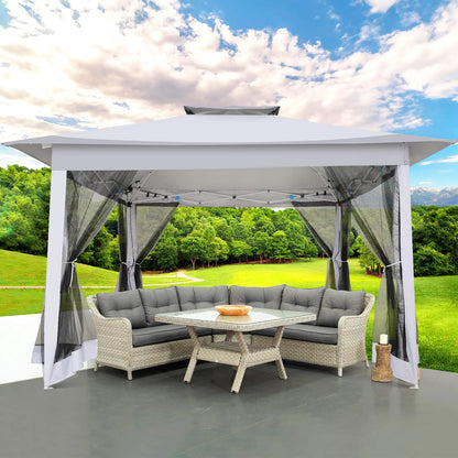 12x12 Pop up Gazebo on Clearance with Mosquito Netting,