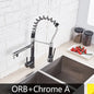 Popular Kitchen Spring Sink Faucet Modern Free Rotation Pull Down Spout
