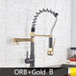 Popular Kitchen Spring Sink Faucet Modern Free Rotation Pull Down Spout
