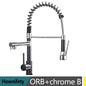 Popular Kitchen Spring Sink Faucet Modern Free Rotation Pull Down Spout