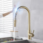 Black Sensor Kitchen Faucets Stainless Steel Smart I Pull Out  Handle Touch Control