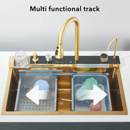 Golden Smart Digital Display Integrated Kitchen