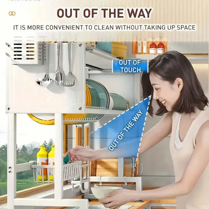 Double-Layer Kitchen Counter Dish Rack;