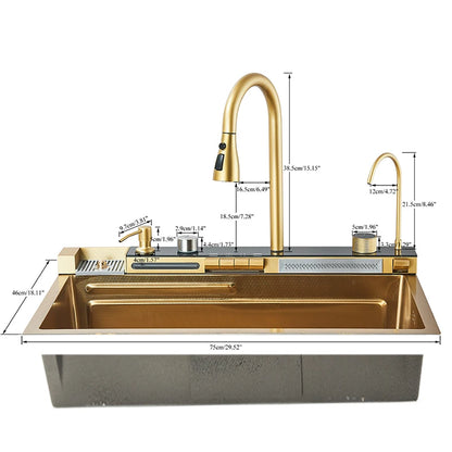 Golden Smart Digital Display Integrated Kitchen