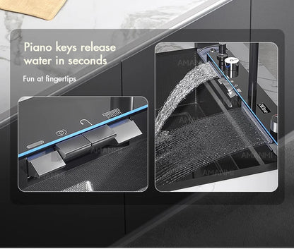 304 Stainless Steel Waterfall Kitchen