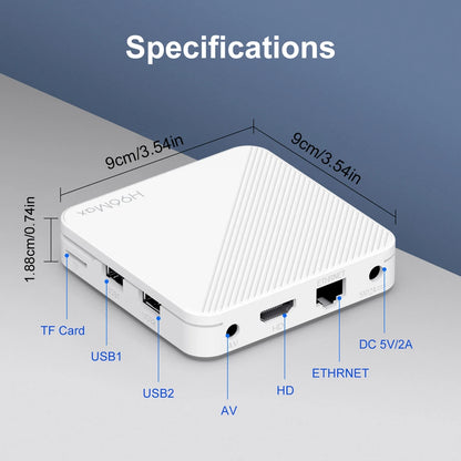 Android 14 TV Box 4K 2GB RAM 8GB/16GB ROM HD WiFi BT Quad Core Video Set Top TV Box H313