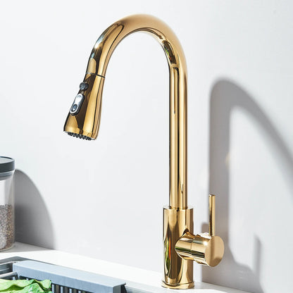 Kitchen Faucet Brushed Nickel  Pull-out Sprayer