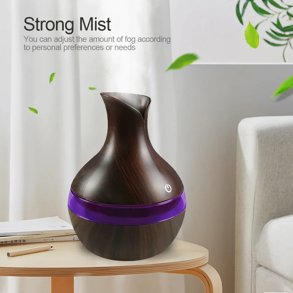 Air Humidifier with 7-ColorsAromatherapy  with USB Rechargeable