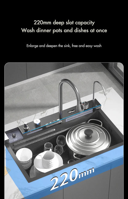 304 Stainless Steel Waterfall Kitchen