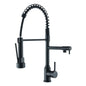 Black Kitchen Faucet With Pull Down Spring Sprayer