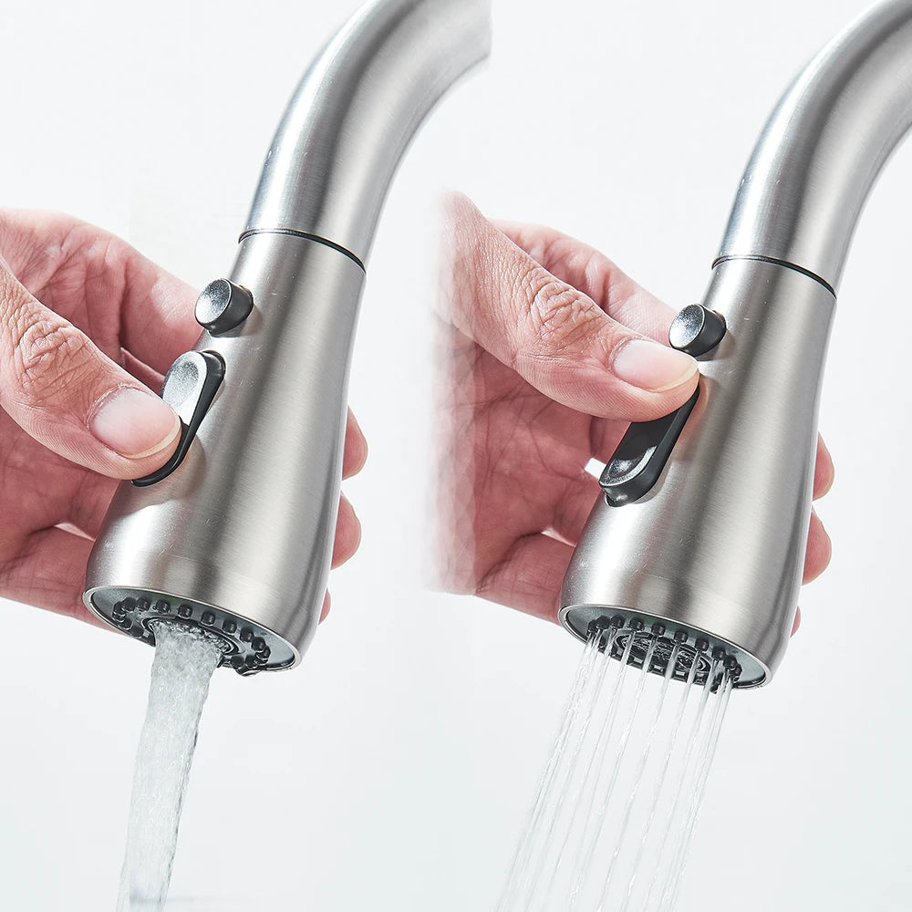 Kitchen Faucet Brushed Nickel  Pull-out Sprayer