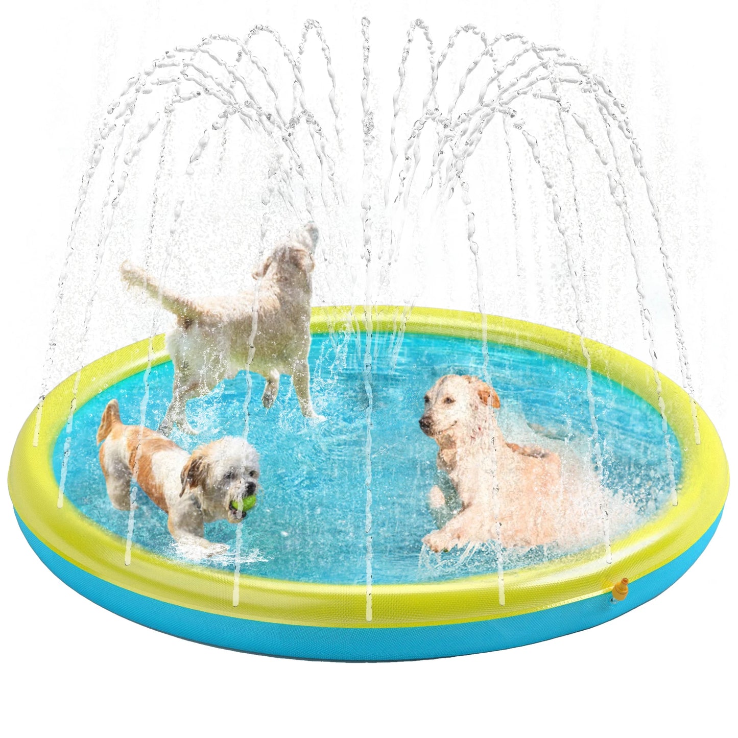 Splash Pad for Dogs, Non-Slip Splash Pad , Sprinkler Pool