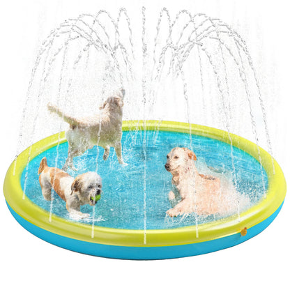 Splash Pad for Dogs, Non-Slip Splash Pad , Sprinkler Pool
