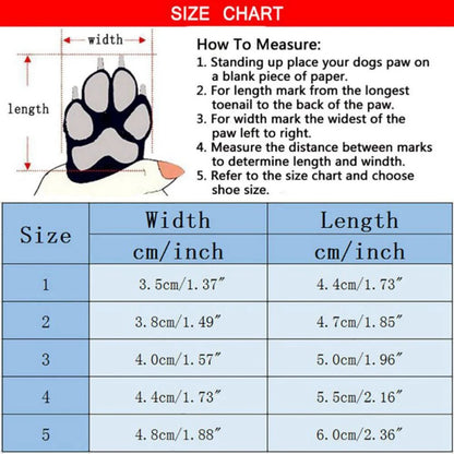 4 Pcs/Set Winter Pet Dog Shoes For Small Dogs Warm Fleece