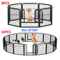 Dog Playpen with Door, Outdoor/Indoor Foldable Metal ,