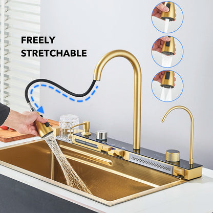 Golden Smart Digital Display Integrated Kitchen