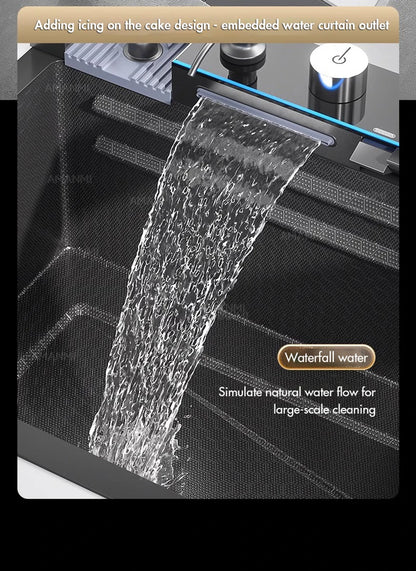 304 Stainless Steel Waterfall Kitchen
