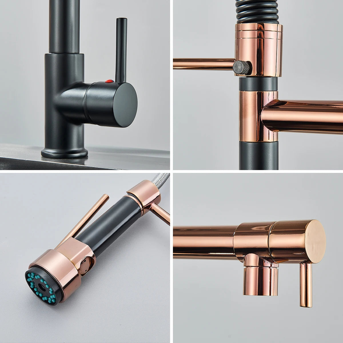 Popular Kitchen Spring Sink Faucet Modern Free Rotation Pull Down Spout