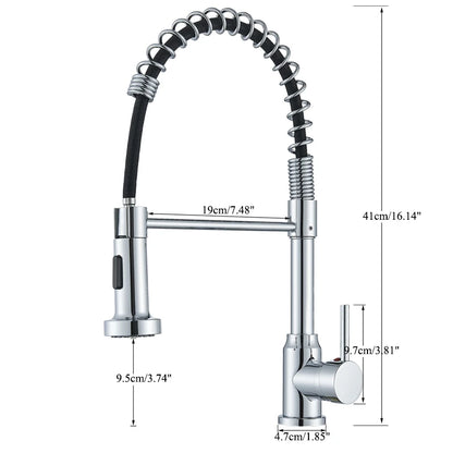 Shinesia Black Kitchen Faucet Stainless Steel